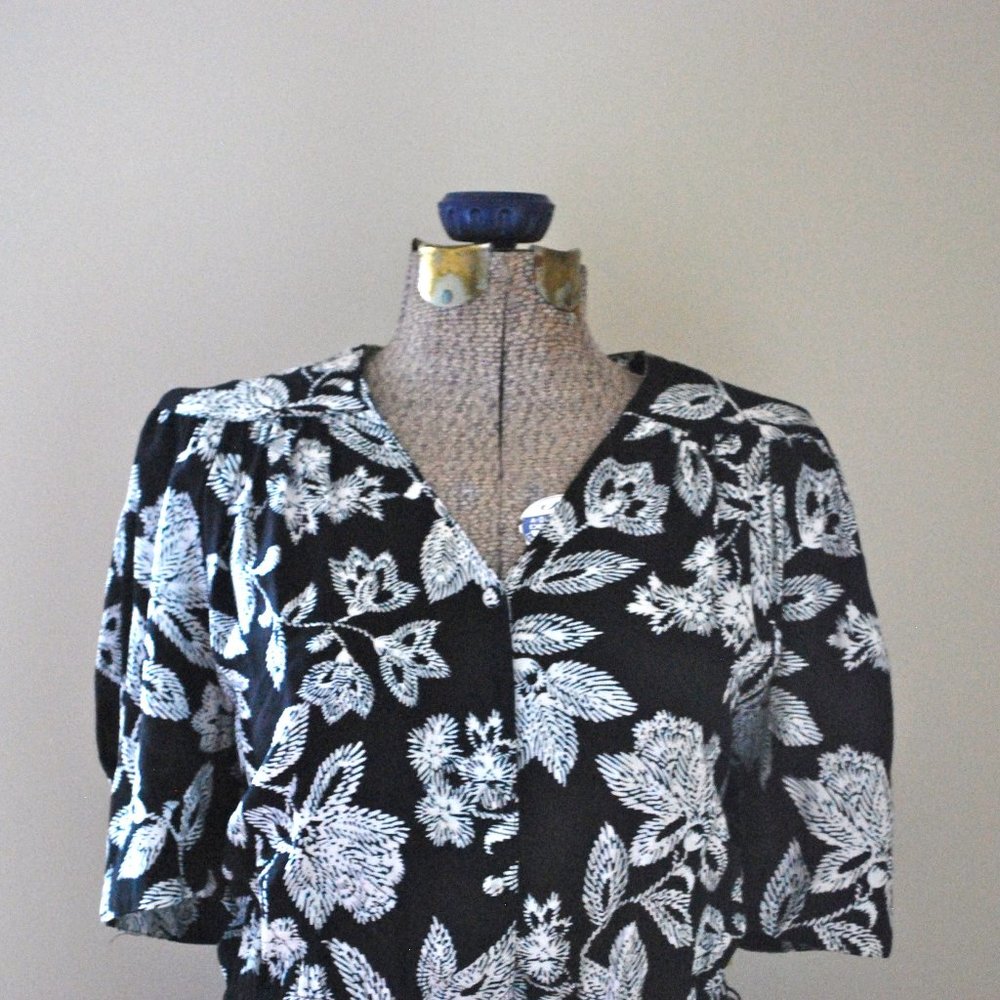 Black & White Floral Dress